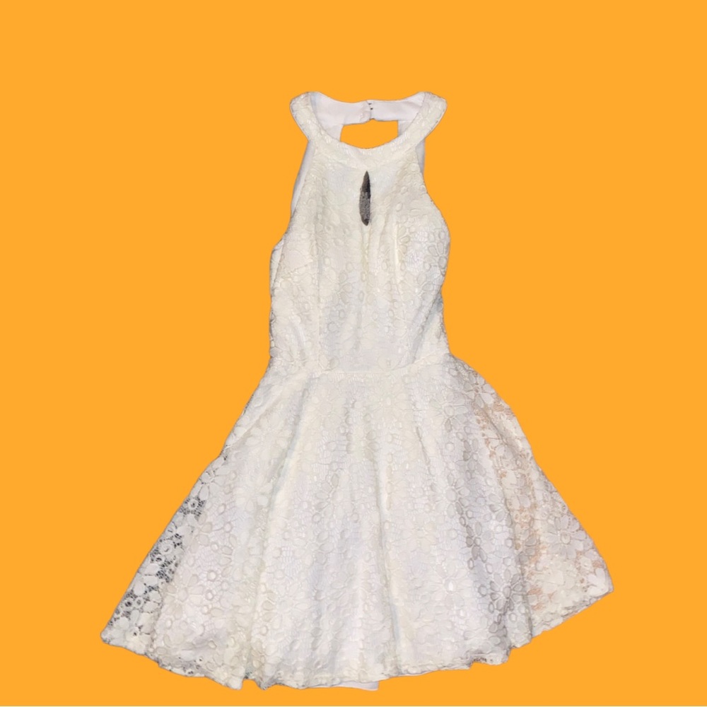 White backless dress